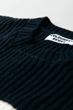 Truien*Colourful Rebel Alba Stripe Knit | Black/white