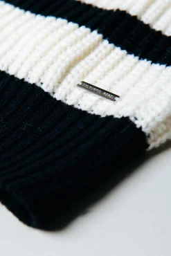 Truien*Colourful Rebel Alba Stripe Knit | Black/white