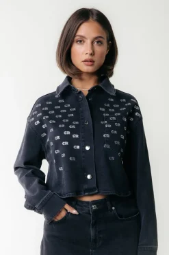 Blouses*Colourful Rebel Billie Denim Blouse | Dark grey denim Darkgreydenim