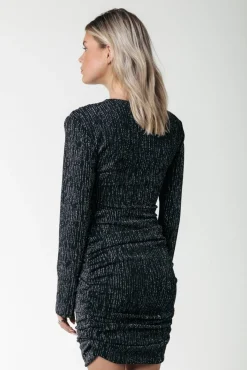Jurken*Colourful Rebel Bryssa Lurex Dress | Metallic silver Metallicsilver