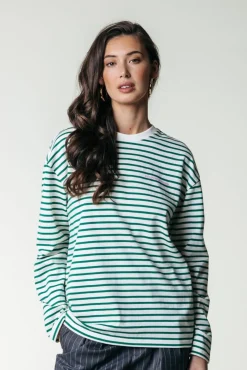 T-shirts*Colourful Rebel Logo Stripe Longsleeve | Off white Offwhite