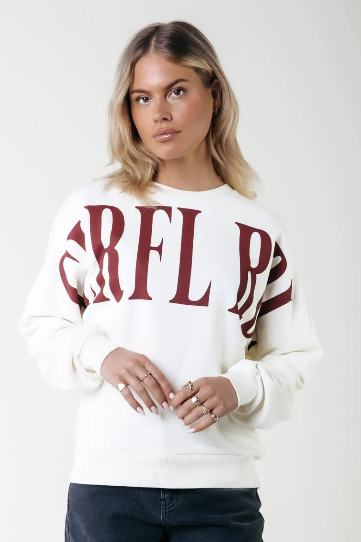 Truien*Colourful Rebel Logo Sweat | Off white Offwhite