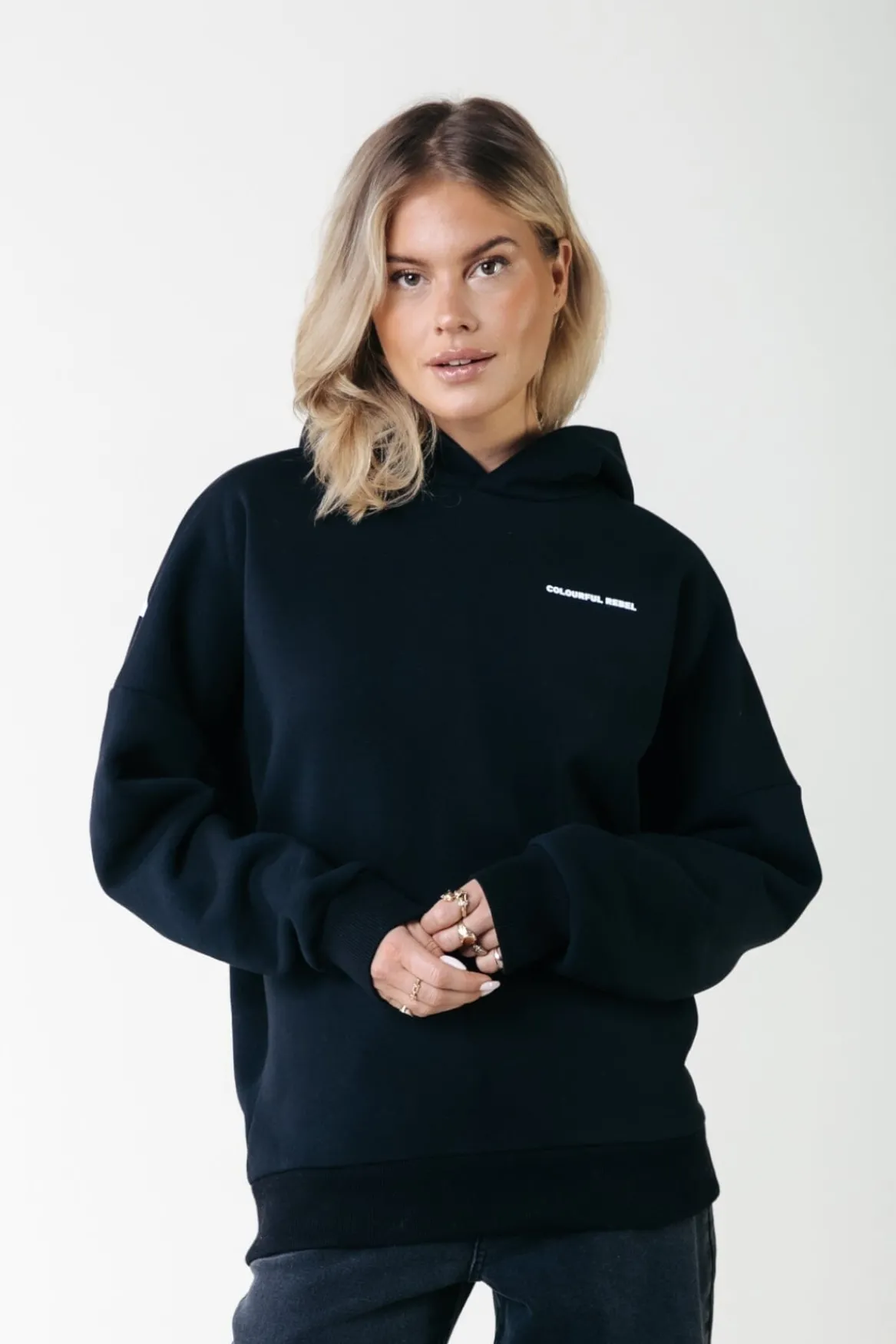 Hoodies*Colourful Rebel CR Bold Logo Hoodie | Black