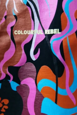 T-shirts*Colourful Rebel Flower Shapes T-shirt | Black