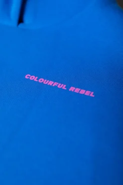 Hoodies*Colourful Rebel Flower Square Hoodie | Blue
