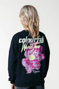 Truien*Colourful Rebel Flower World Tour Sweat | Black