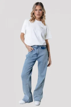 Broeken*Colourful Rebel Gaias High Rise Denim | Denim blue Denimblue