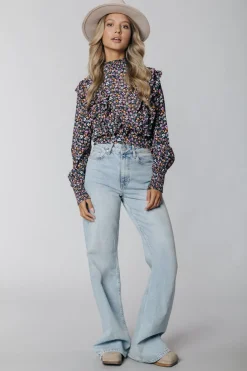 Broeken*Colourful Rebel Gaias High Rise Denim | Denim blue Denimblue