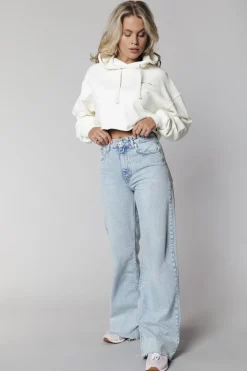 Broeken*Colourful Rebel Gaias High Rise Denim | Denim blue Denimblue
