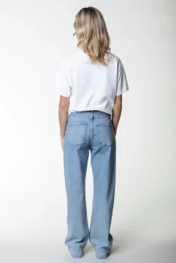 Broeken*Colourful Rebel Gaias High Rise Denim | Light blue denim Lightbluedenim