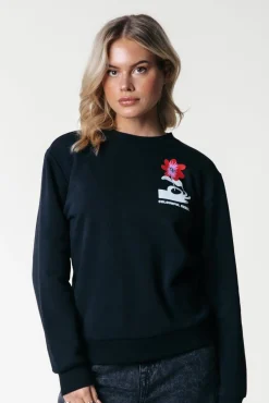 Truien*Colourful Rebel Hand Flower Sweat | Black