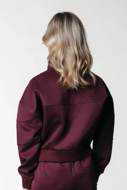 Truien*Colourful Rebel Ilena Zipped Sweat | Port Red Portred