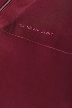 Truien*Colourful Rebel Ilena Zipped Sweat | Port Red Portred