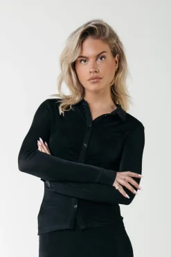 Tops*Colourful Rebel Ismaya Button Down Top | Black