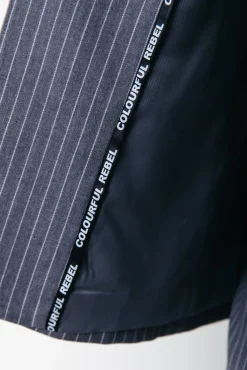 Pakken*Colourful Rebel Jesra Stripe Blazer | Dark grey Darkgrey