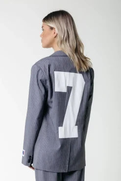 Blazers*Colourful Rebel Jesra Stripe Blazer | Dark grey Darkgrey