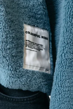 Truien*Colourful Rebel Jills Teddy Zip Sweat | Mineral blue Mineralblue