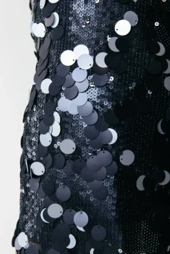Rokken*Colourful Rebel Jilly Sequins Skirt | Silver grey Silvergrey