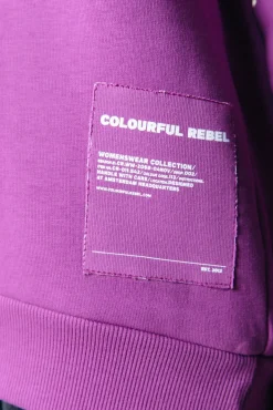 Hoodies*Colourful Rebel Label Hoodie | Violet Pink Violetpink