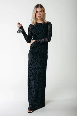 Jurken*Colourful Rebel Maude Leopard Maxi Dress | Black