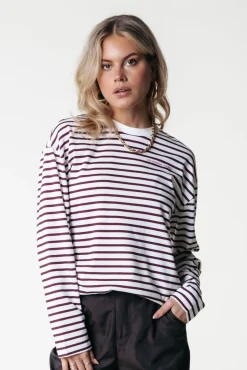 T-shirts*Colourful Rebel Mother Earth Longsleeve | Port Red Portred