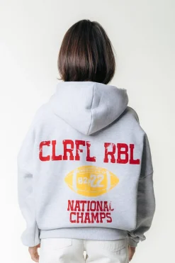 Hoodies*Colourful Rebel National Champs Hoodie | Light grey melange Lightgreymelange