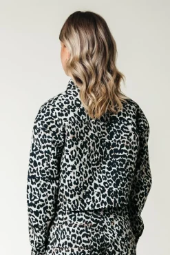Blouses*Colourful Rebel Olle Leopard Cropped Denim Blouse | Beige