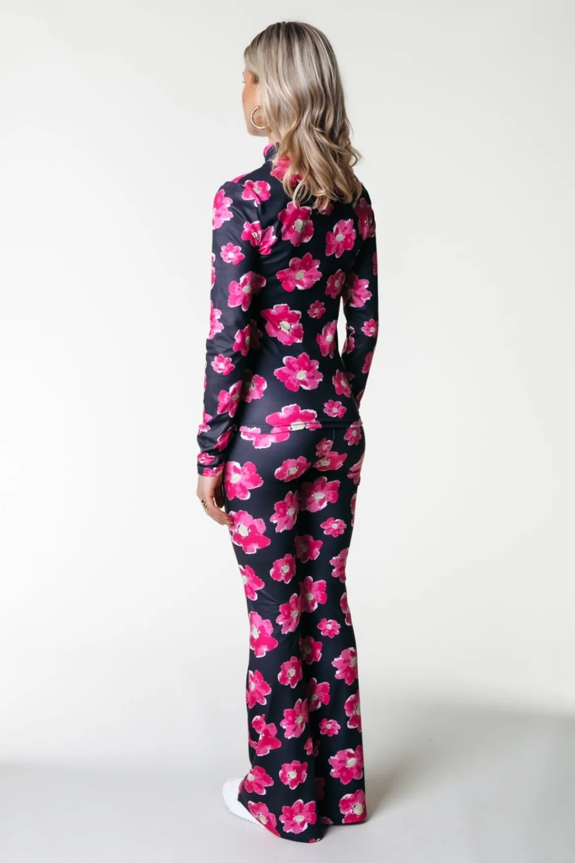 Broeken*Colourful Rebel Poppy Flower Flare | Bright pink Brightpink