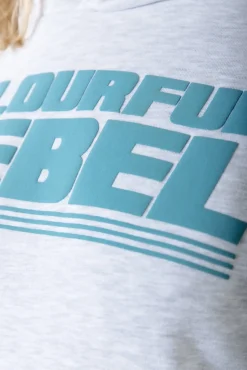 Hoodies*Colourful Rebel Puff Logo Hoodie | Light grey melange Lightgreymelange