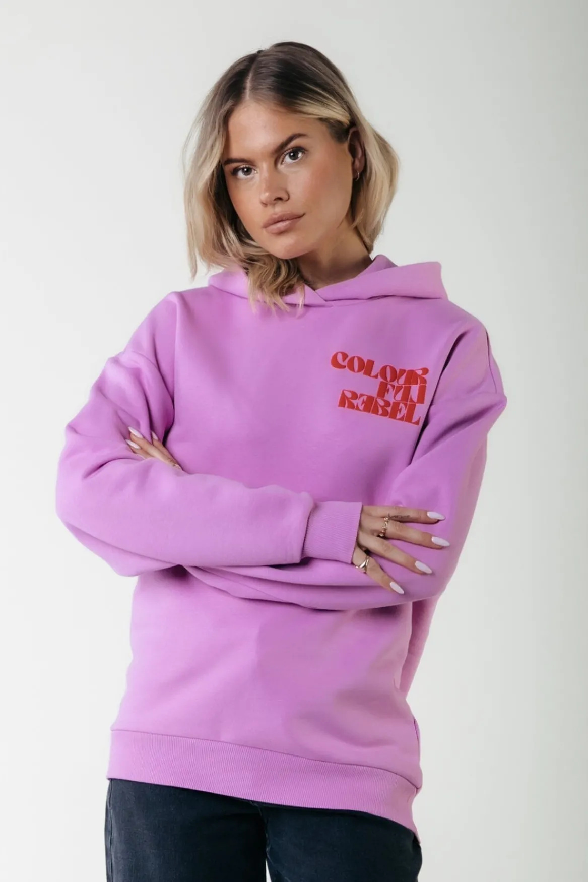Hoodies*Colourful Rebel Puff Logo Hoodie | Medium Violet Mediumviolet