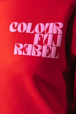 Truien*Colourful Rebel Puff Logo Sweat | Scarlet Red Scarletred