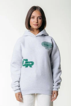 Hoodies*Colourful Rebel Racer Logo Hoodie | Light grey melange Lightgreymelange