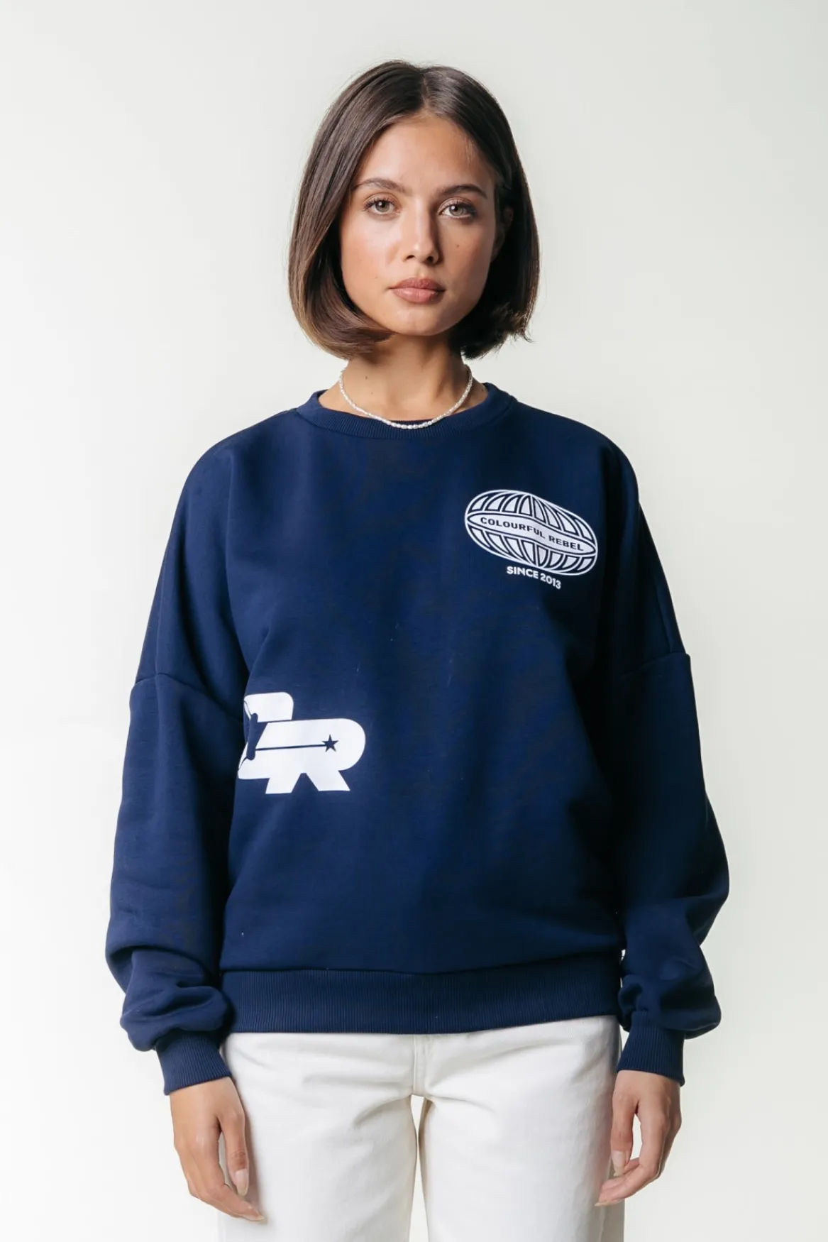 Truien*Colourful Rebel Racer Logo Sweat | Dark Navy Darknavy