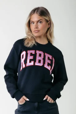 Truien*Colourful Rebel Rebel Sweat | Black