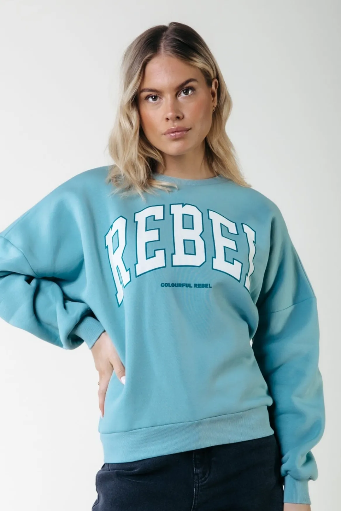 Truien*Colourful Rebel Rebel Sweat | Mineral blue Mineralblue