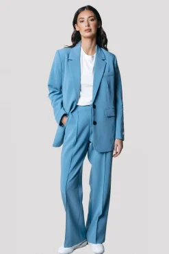 Pakken*Colourful Rebel Rus Straight Pants | Adriatic Blue Adriaticblue
