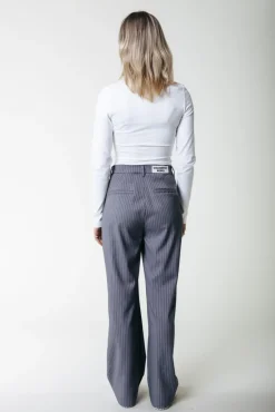 Broeken*Colourful Rebel Rus Straight Pants | Dark grey Darkgrey