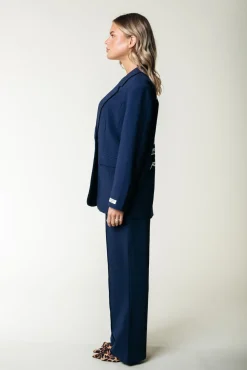 Broeken*Colourful Rebel Rus Straight Pants | Dark Navy Darknavy