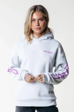 Hoodies*Colourful Rebel Sleeve Logo Hoodie | Light grey melange Lightgreymelange