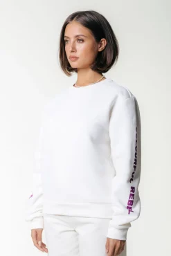 Truien*Colourful Rebel Sleeve Logo Sweat | Off white Offwhite