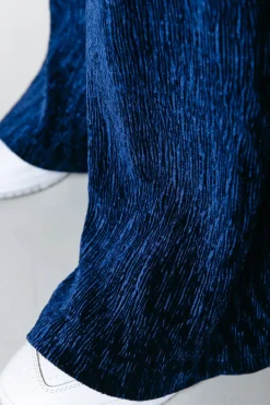 Broeken*Colourful Rebel Structure Velvet Flare | Peacoat Blue Peacoatblue