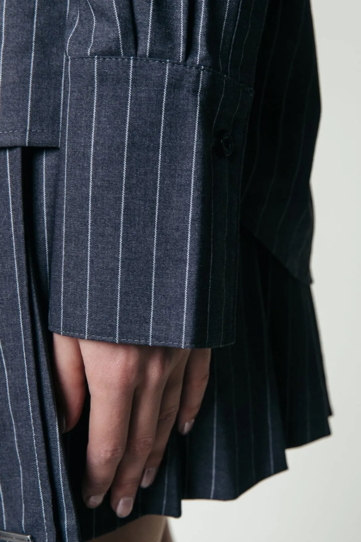 Blouses*Colourful Rebel Talia Pinstripe Blouse | Dark Anthracite Darkanthracite
