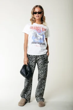 Broeken*Colourful Rebel Tinsley Denim Worker Pants | Beige