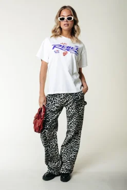 Broeken*Colourful Rebel Tinsley Denim Worker Pants | Beige