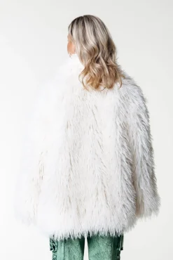 Jassen|Blazers*Colourful Rebel Ulla Faux Fur Coat | Off white Offwhite