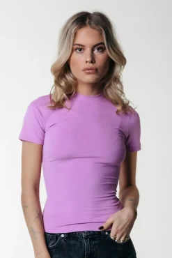 T-shirts*Colourful Rebel Uni Fitted T-shirt | Crocus Pink Crocuspink