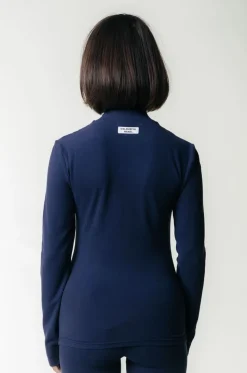 Tops*Colourful Rebel Uni Fitted Turtleneck Top | Peacoat Blue Peacoatblue