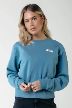 Truien*Colourful Rebel Uni Label Sweat | Soft petrol Softpetrol