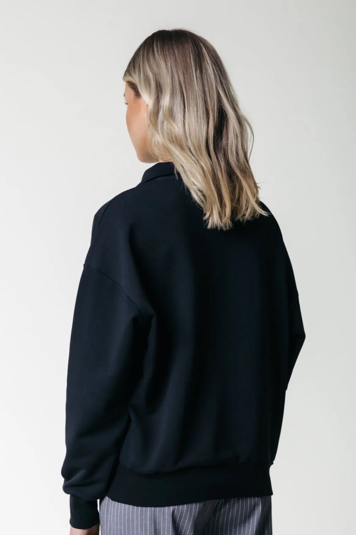 Truien*Colourful Rebel Uni Logo Zip Sweat | Black