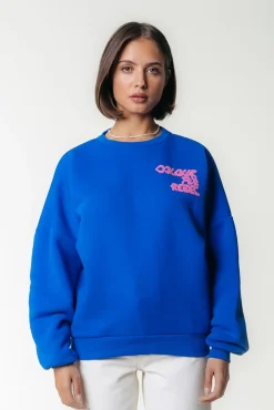Truien*Colourful Rebel Wave Logo Sweat | Medium blue Mediumblue